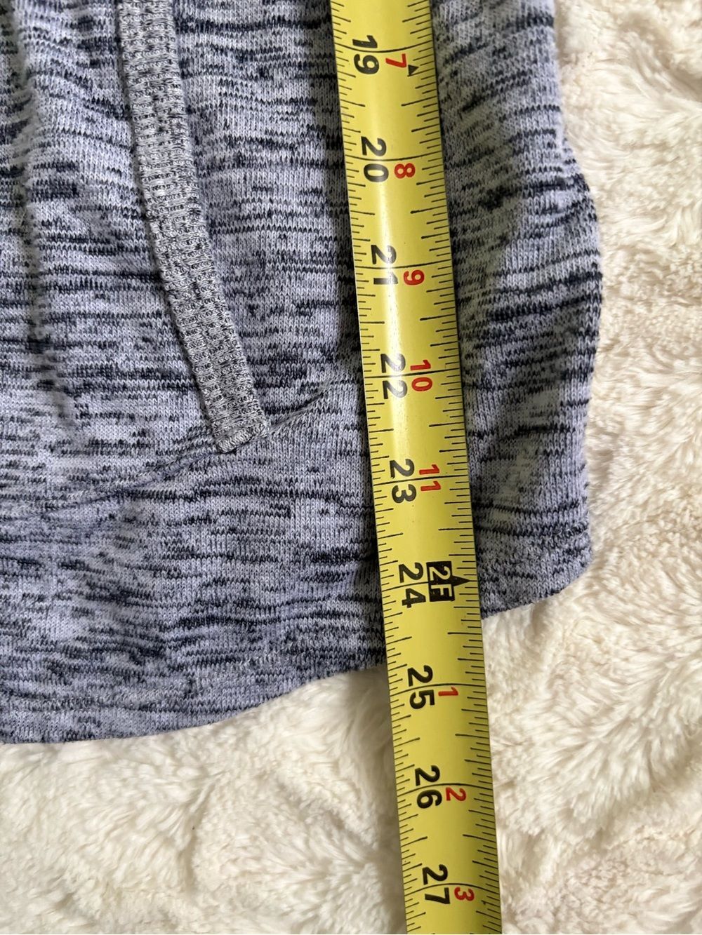 Athleta Outfit Bundle Size M/T Gray Speckled Hoodie & Black Elation 7/8 Leggings - Picture 8 of 15